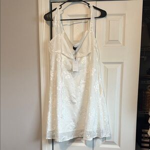 Cider White Floral Mini Dress